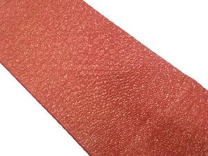 金通し　花唐草模様織り出し　全通袋帯